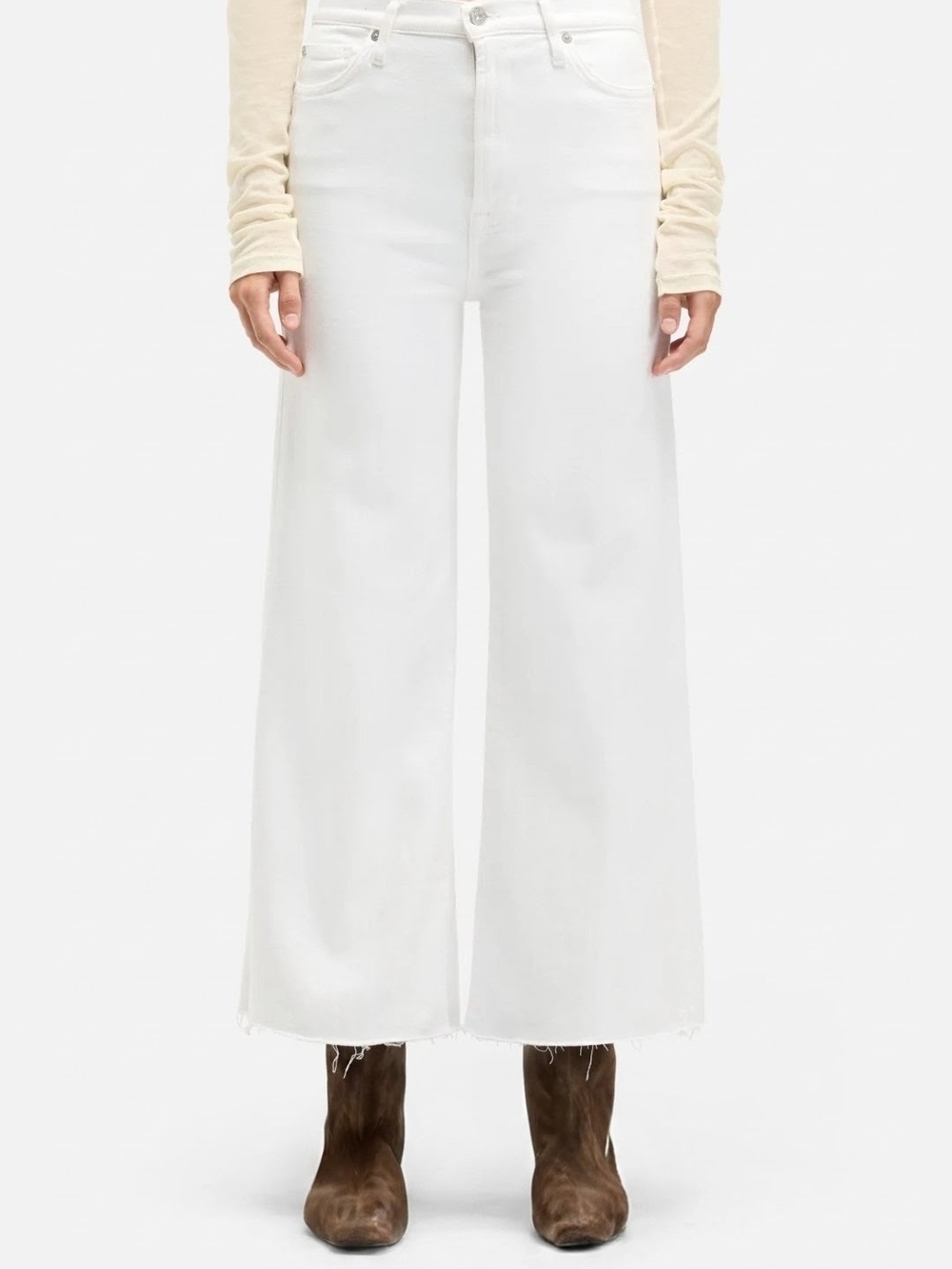 New 7 For All Mankind ULTRA HIGH RISE CROPPED JO Luxe Vintage Soliel Size 27